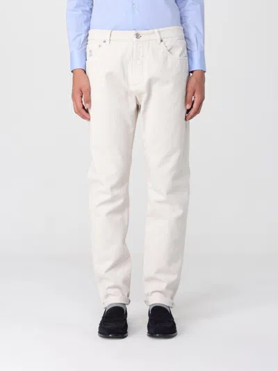 Brunello Cucinelli Jeans  Uomo Colore Panna In White