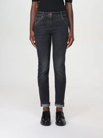 BRUNELLO CUCINELLI JEANS BRUNELLO CUCINELLI WOMAN COLOR BLACK,F76669002