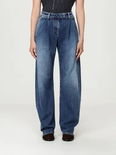 BRUNELLO CUCINELLI JEANS BRUNELLO CUCINELLI WOMAN COLOR BLUE,H30907009