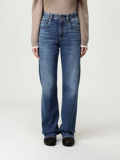 Brunello Cucinelli Jeans  Woman Color Blue In Black