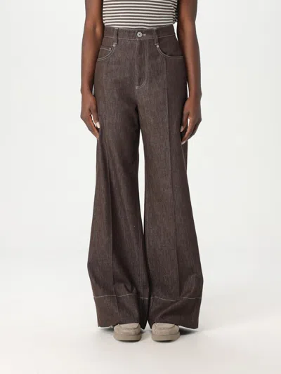 BRUNELLO CUCINELLI JEANS BRUNELLO CUCINELLI WOMAN COLOR BROWN,426122032