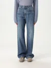 Brunello Cucinelli Light Blue Wide-leg Jeans In Denim