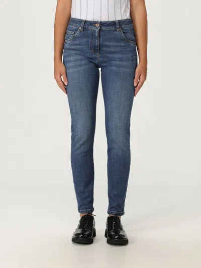 Brunello Cucinelli Jeans  Woman Color Denim In Blue
