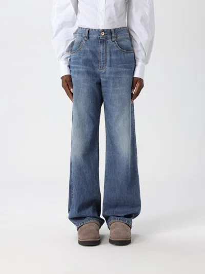 Brunello Cucinelli Jeans  Woman Color Denim In Blue