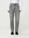 Brunello Cucinelli Button Fitted Jeans In Gray