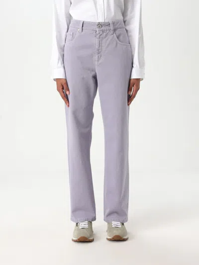 BRUNELLO CUCINELLI JEANS BRUNELLO CUCINELLI WOMAN COLOR VIOLET,G50627019