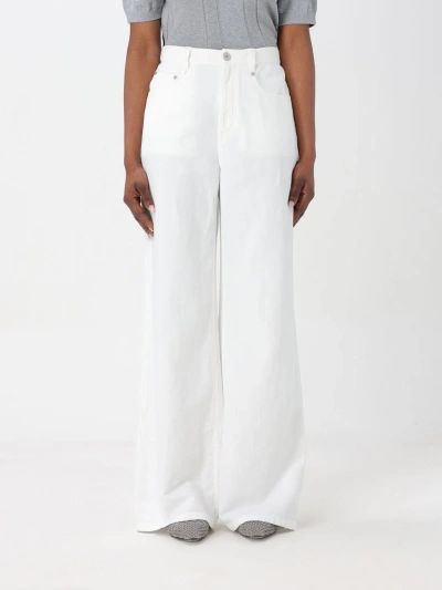 Brunello Cucinelli Jeans  Woman Color White In Beige