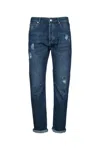 Brunello Cucinelli Men Worn-out Pants In C1468