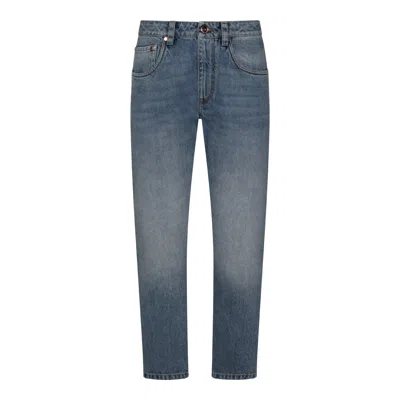Brunello Cucinelli Jeans Dark Wash Denim In Blue