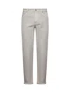 Brunello Cucinelli Beige Denim Traditional Fit Jeans In Juta