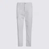 Brunello Cucinelli Straight Trousers With Front And Back Pockets In White