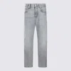 Brunello Cucinelli Grey Cotton Denim Jeans In Gray