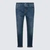 Brunello Cucinelli Blue Cotton Denim Jeans In Blue