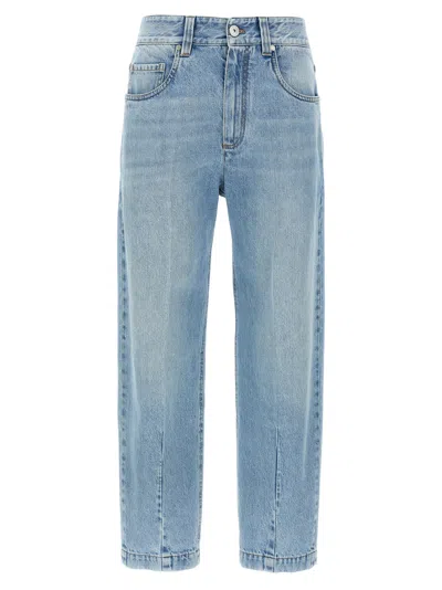 Brunello Cucinelli Jeans Monile In Light Blue