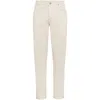 Brunello Cucinelli Straight-leg Stretch-cotton Trousers In Multicolor