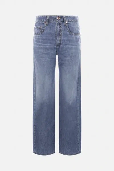 Brunello Cucinelli Jeans In Vintage Blue