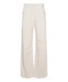 Brunello Cucinelli Wide-leg Trousers With Front And Back Pockets In White