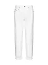Brunello Cucinelli Dyed Denim Pants In White