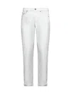 Brunello Cucinelli White Mid-rise Slim Jeans In White