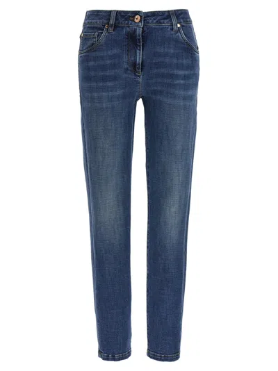 BRUNELLO CUCINELLI BRUNELLO CUCINELLI LOGO PATCH SKINNY-FIT JEANS