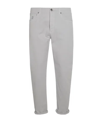 Brunello Cucinelli Jeans With Belt Loops In Gray