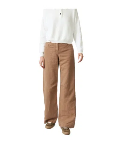 Brunello Cucinelli Jeans With Belt Loops In Brown