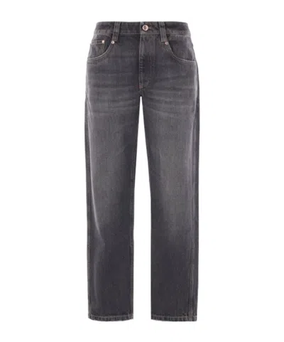 Brunello Cucinelli Jeans With Belt Loops In Black