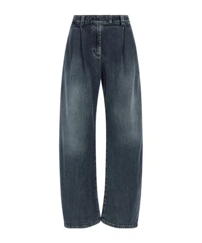 Brunello Cucinelli Jeans With Belt Loops In Blue