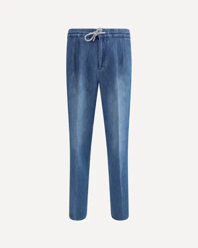 BRUNELLO CUCINELLI JEANS WITH DRAWSTRING WAISTBAND