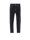 Brunello Cucinelli Rolled Cuff Five-pocket Denim Trousers In Gray