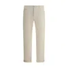 Brunello Cucinelli Jeans With Turn-up Hem In Neutral