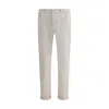 Brunello Cucinelli Jeans With Turn-up Hem In Neutral