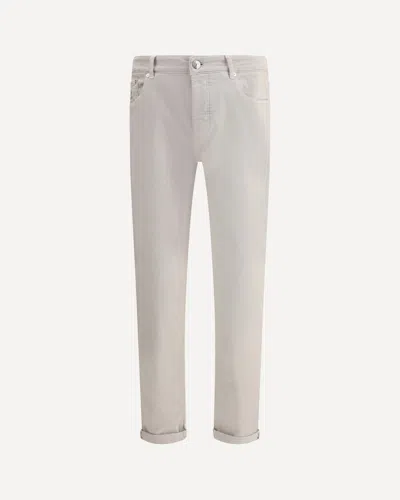 Brunello Cucinelli Beige Cotton Jeans Denim In White