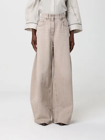 Brunello Cucinelli Jeans Woman  In Orange