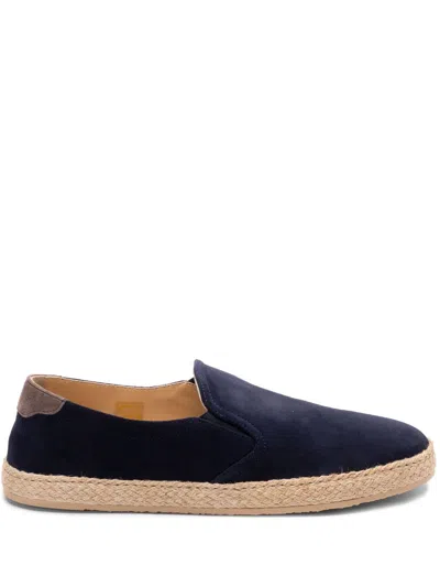 Brunello Cucinelli Suede Espadrilles In Blue