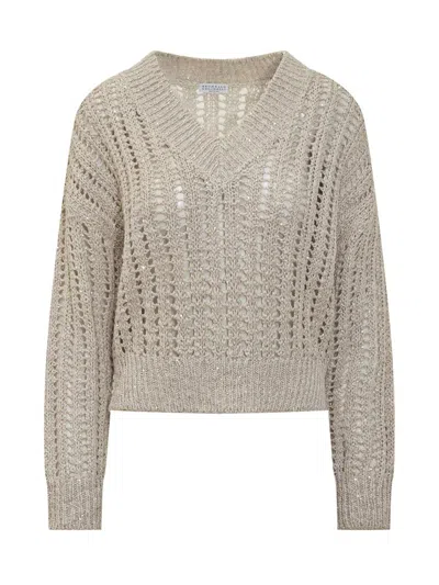 Brunello Cucinelli Jersey In Beige