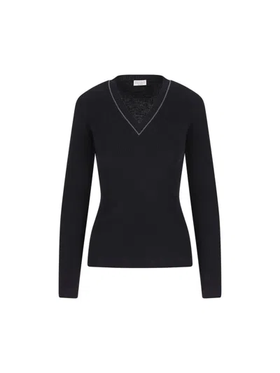 Brunello Cucinelli Jersey In Black