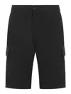 Brunello Cucinelli Elastic Waistband Linen Bermuda Shorts In Black