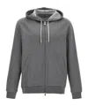 Brunello Cucinelli Cotton Zip-up Hoodie In Gray