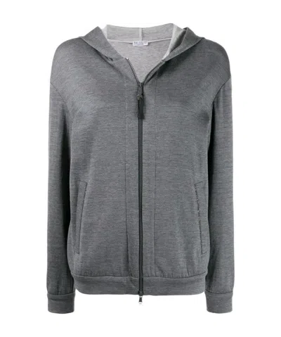 BRUNELLO CUCINELLI BRUNELLO CUCINELLI ZIP-UP DRAWSTRING HOODIE