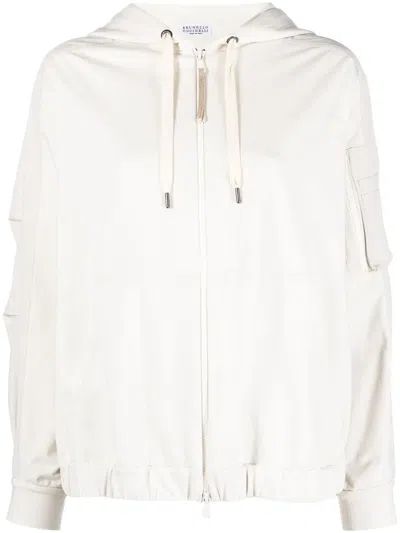 Brunello Cucinelli Kapuzenjacke Mit Kordelzug In Neutrals
