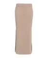 Brunello Cucinelli Jersey Midi Skirt In Nude