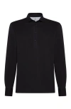 Brunello Cucinelli Jersey Polo Shirt In Black