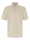 Brunello Cucinelli Classic Cotton Jersey Polo Shirt In Neutral
