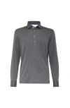 Brunello Cucinelli Jersey Polo Shirt In Gray