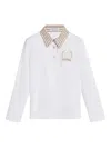 Brunello Cucinelli Jersey Polo Shirt In White