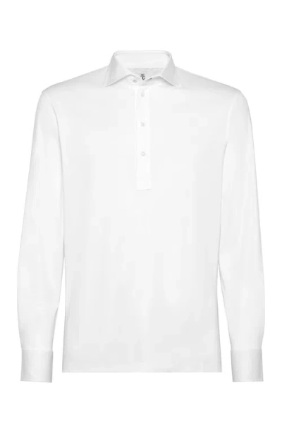 Brunello Cucinelli Pure Cotton Polo Shirt In White