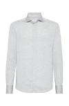 Brunello Cucinelli Jersey Shirt In Sky Blue