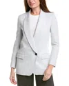 Brunello Cucinelli Jersey Silk-blend Blazer In White
