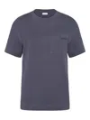 Brunello Cucinelli Cotton Jersey T-shirt In Blue